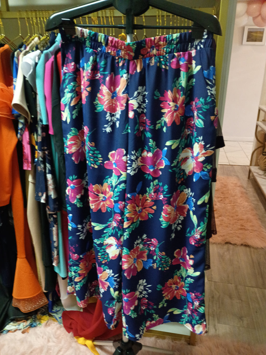 Floral Bright Rich Navy (2 piece set) - Spin U.S.A