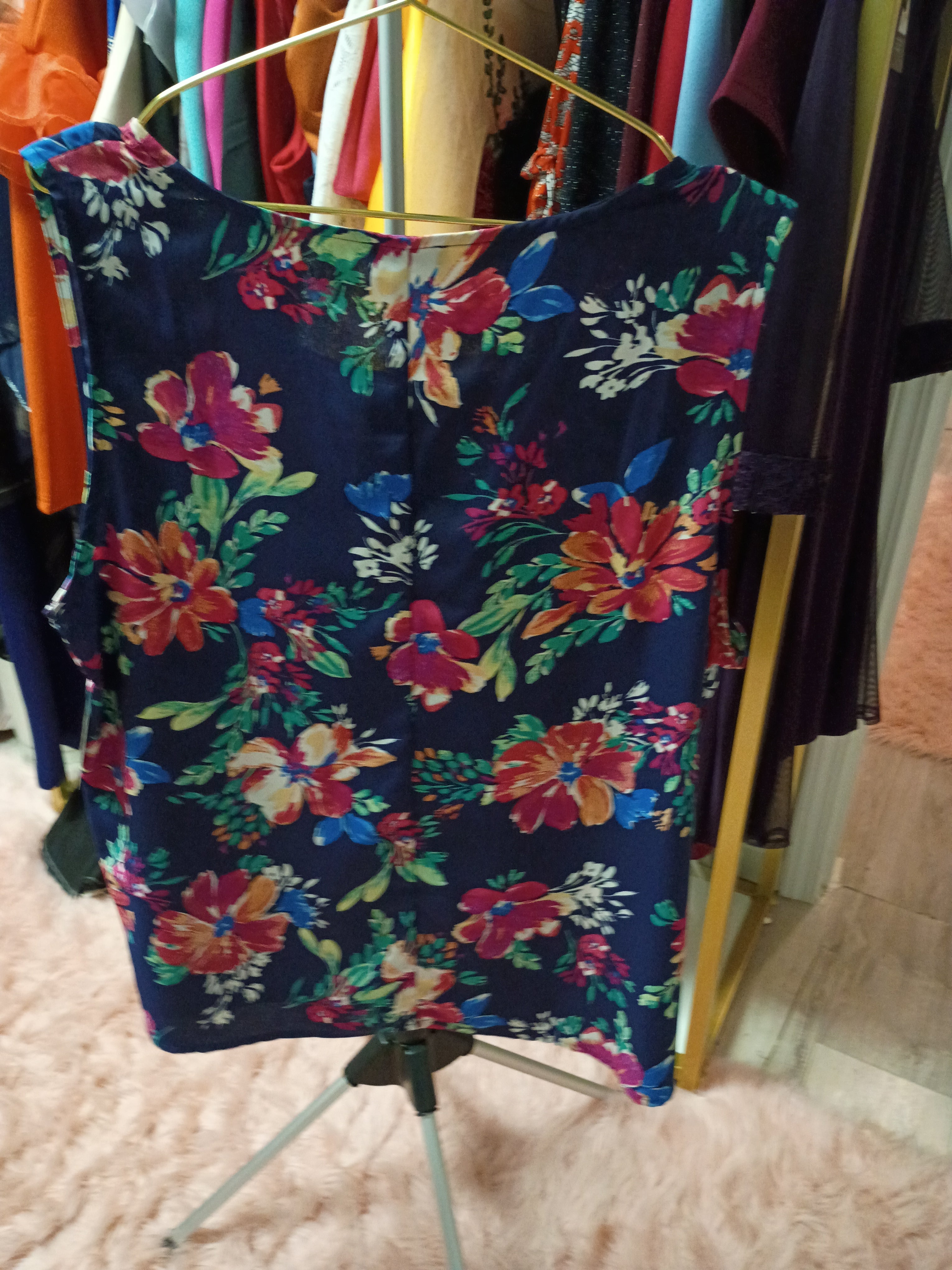 Floral Bright Rich Navy (2 piece set) - Spin U.S.A