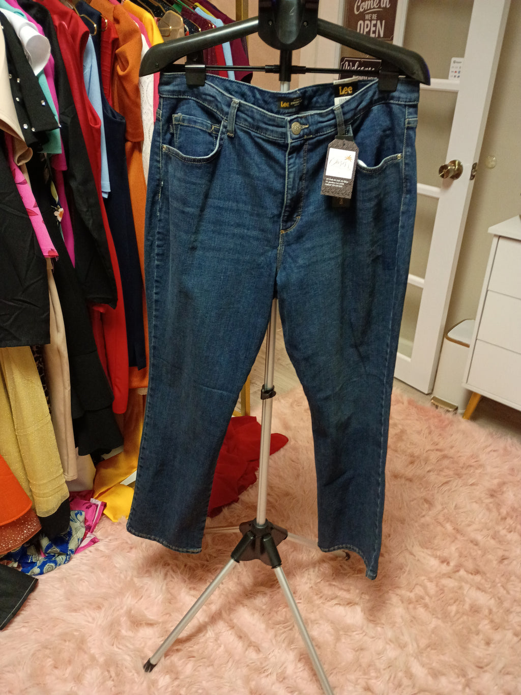 Lee Medium-Wash Straight-Leg Jeans