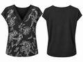 Fred David Chic Black & White Floral Blouse