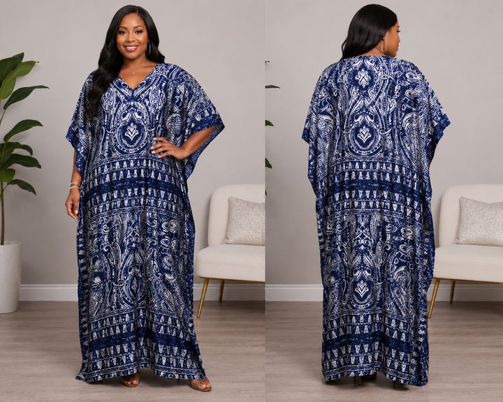 Navy and White Muumuu