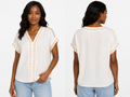 Ivory Short Sleeve Blouse - Fred David