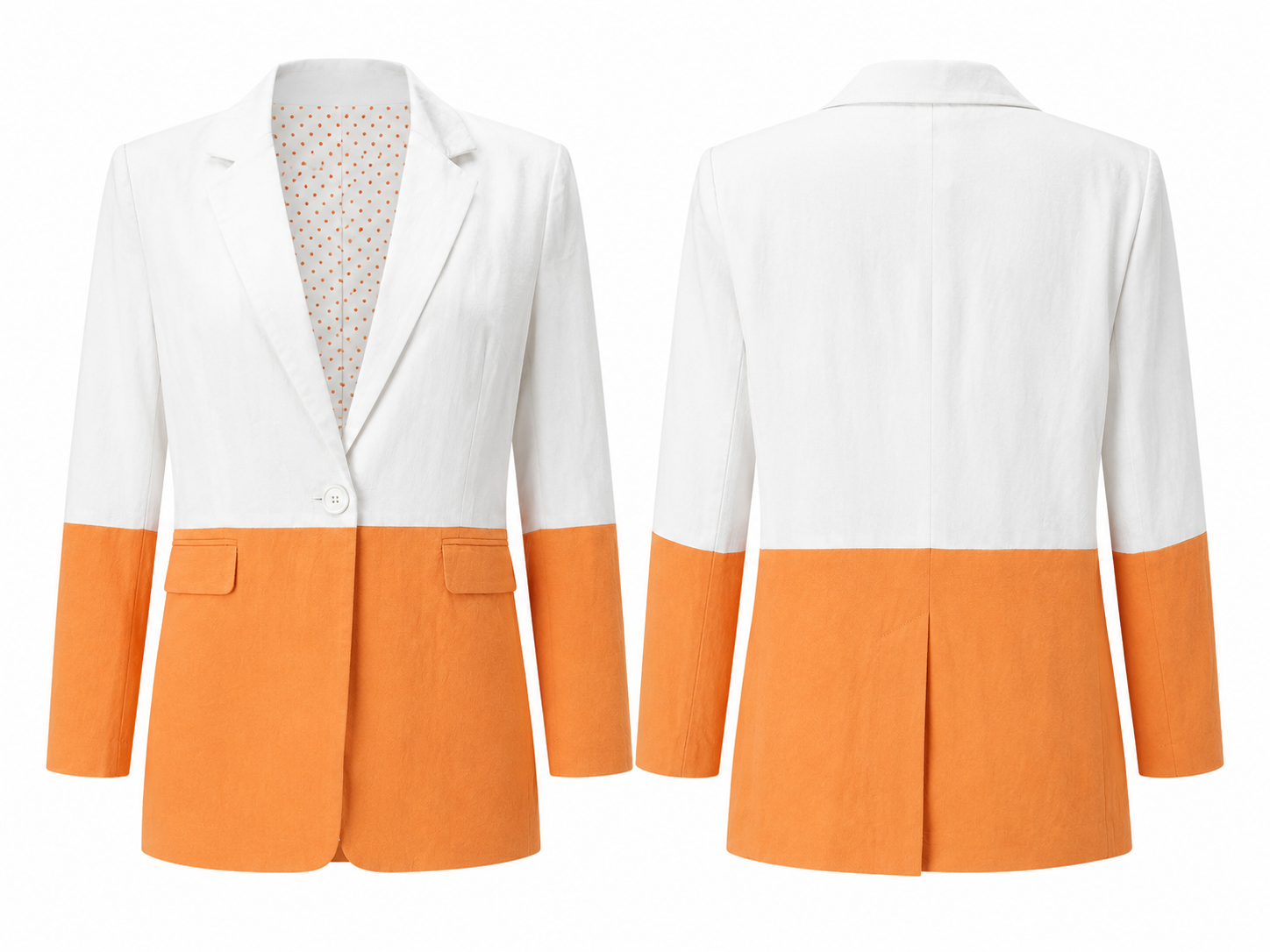 Crisp White and Orange Blazer by Kilburne & Finch