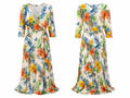 Ivory Tropical Floral Wrap Maxi Dress - Spin U.S.A.