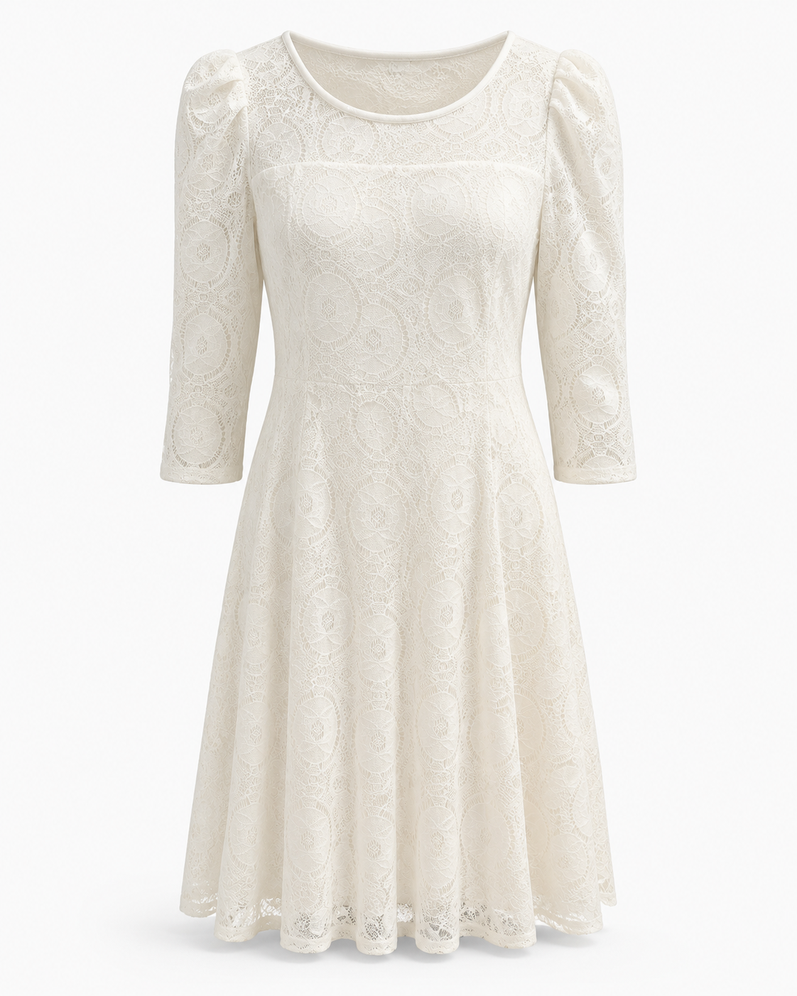 White Lace Fit-and-Flare Dress - rabbit, rabbit, rabbit Designs
