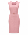 Blush Pink Textured Sheath Dress - Enfocus Studios