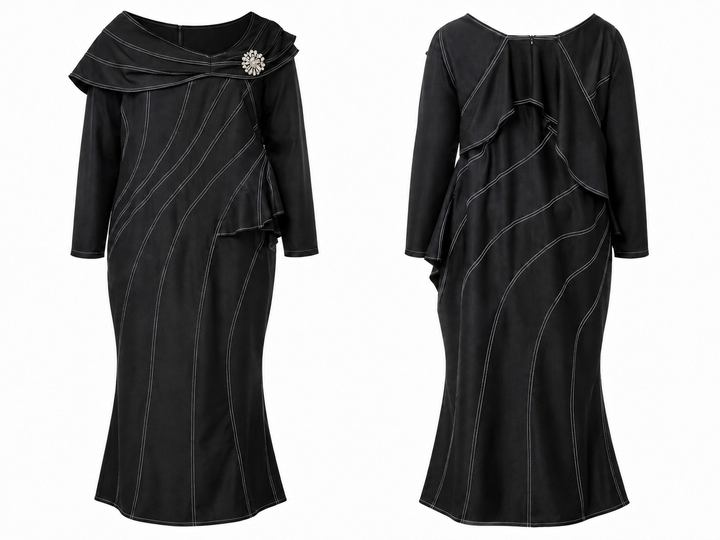 Black/White Jean Dress - Devine Sport NY