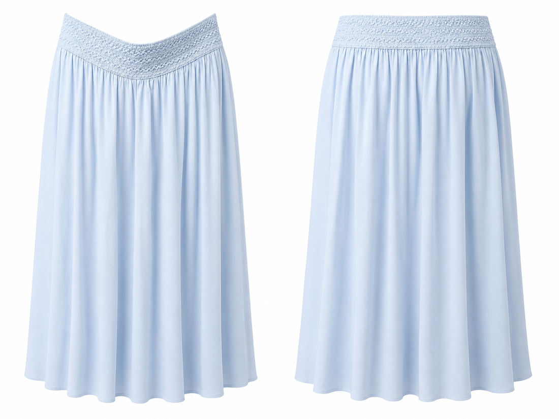 Light Blue Soft Silhouette Flowy Skirt - Gypsie Blu