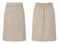 One by Chapter One minimal beige skirt with black dots