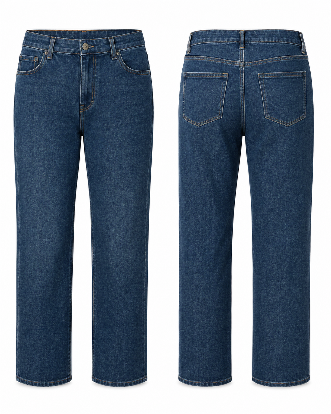 Lee Medium-Wash Straight-Leg Jeans