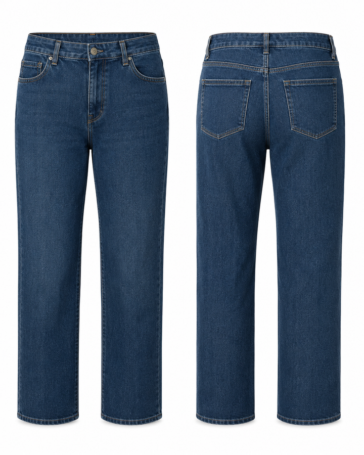 Lee Medium-Wash Straight-Leg Jeans