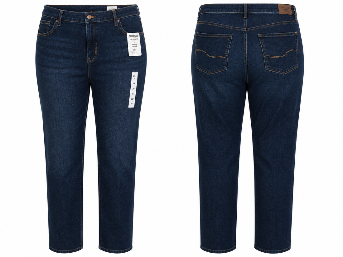 Lee Dark-Wash Mid-Rise Tapered Jeans