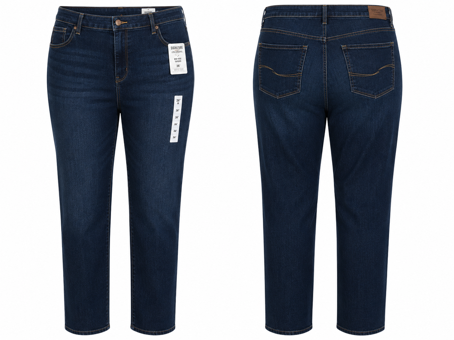 Lee Dark-Wash Mid-Rise Tapered Jeans
