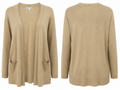 Beige Open-Front Cardigan Sweater - kathy ireland