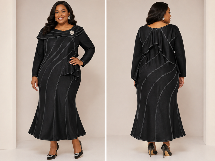 Black/White Jean Dress - Devine Sport NY