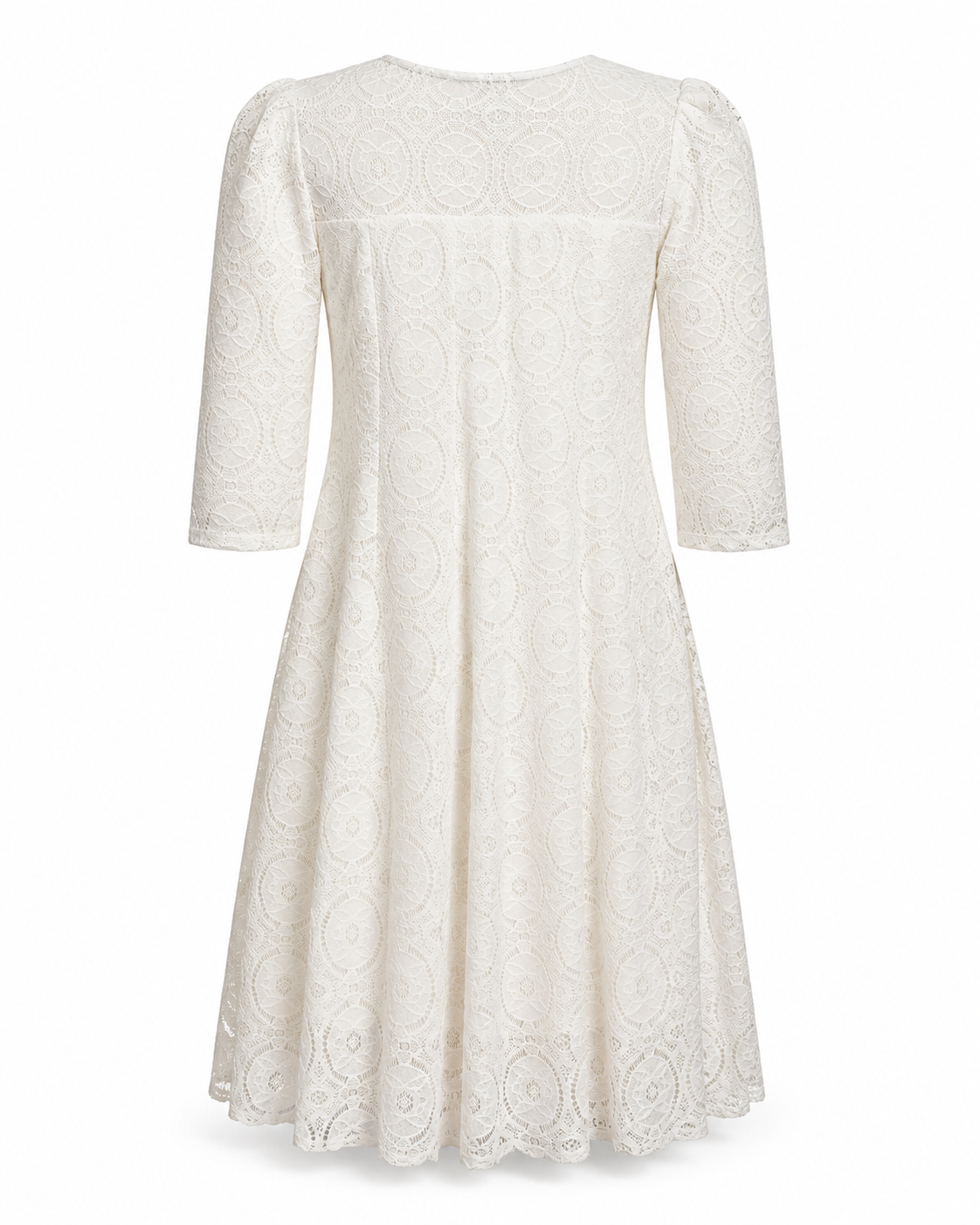 White Lace Fit-and-Flare Dress - rabbit, rabbit, rabbit Designs