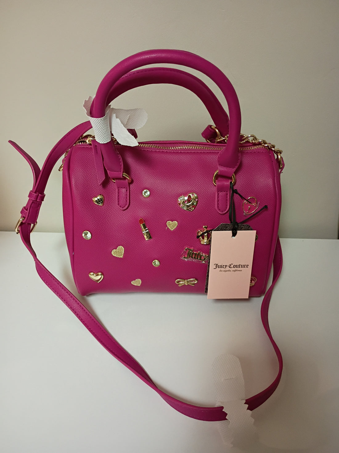 BEAUTIFUL Juicy Couture Embellished Satchel - Pink