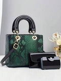 Luxury Crocodile Embossed Tote Bag